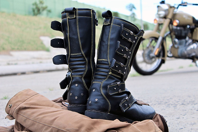 ICON 1000 ELSINORE HP Leather Motorcycle Boots Choose Size Black