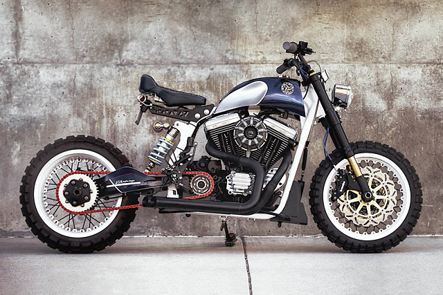 RIDER ON THE STORM. A Harley Sportster Tracker from JSK Moto Co.