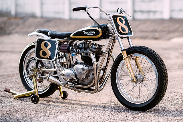 DIRTY HURRY. Young Guns’ Amazing ’71 Triumph Trackmaster