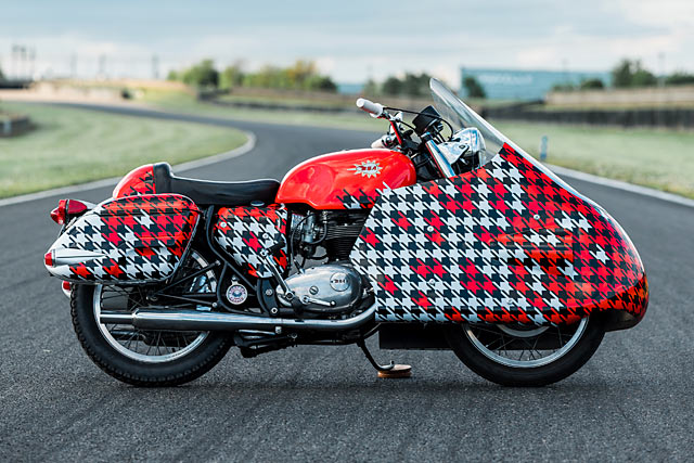 CANNED TURISMO. Lucky Cat’s ‘Houndstooth’ BSA Spitfire Dustbin Tourer