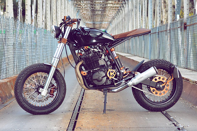HECTIC ÉCLECTIQUE. A Honda XR600 Cafe Motard from Duke Motorcycles