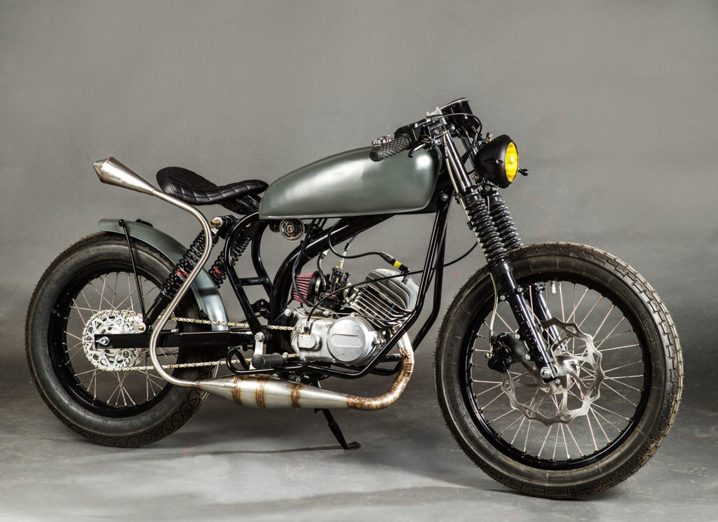 PINT-SIZED SMOKER: 1979 Simson & Co S50 by Ahl’s Garage.
