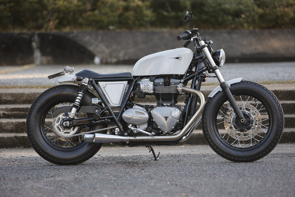 HAND-BUILT IN HIROSHIMA: Triumph T100 by Heiwa Motorcycles.